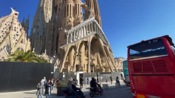 Baslica Sagrada Famlia — стоковое видео