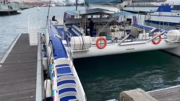 Puerto Rambla Mar Barcelona — Vídeos de Stock