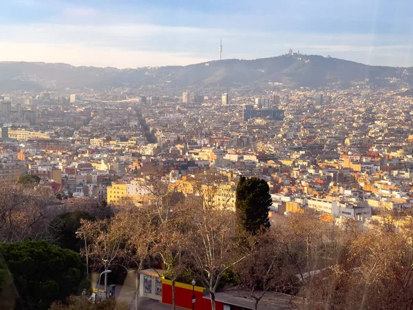 Vista Aérea Sobre Cidade Barcelona — Fotografia de Stock