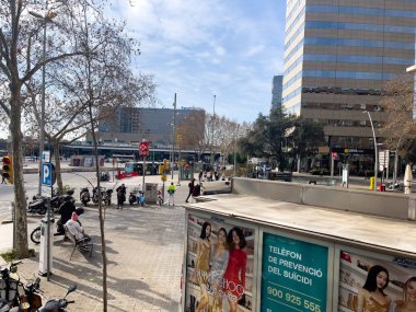 Barselona sokaklarında hava manzarası