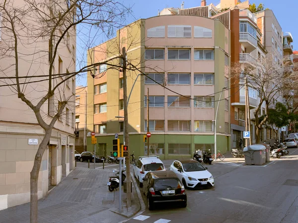 Uitzicht Tourbus Door Straten Van Barcelona — Stockfoto