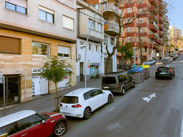 Uitzicht Tourbus Door Straten Van Barcelona — Stockfoto