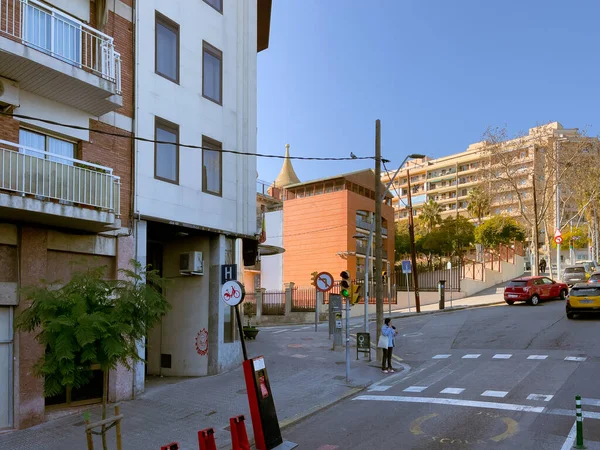 Vista Del Autobús Turístico Sobre Las Calles Barcelona — Foto de Stock