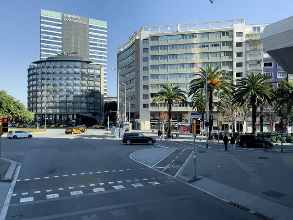 Pocos Coches Conduciendo Carretera Barcelona — Foto de Stock