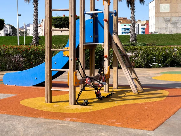 Empty Kids Playground Morning — Stock Photo, Image