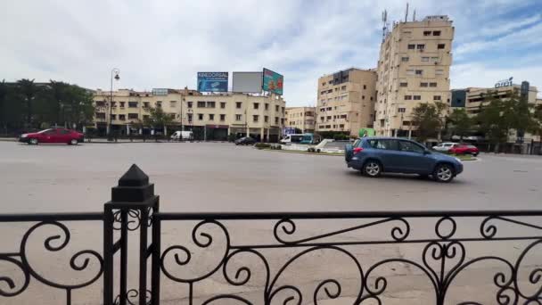 Cars Driving City Centre Fez — Vídeo de stock