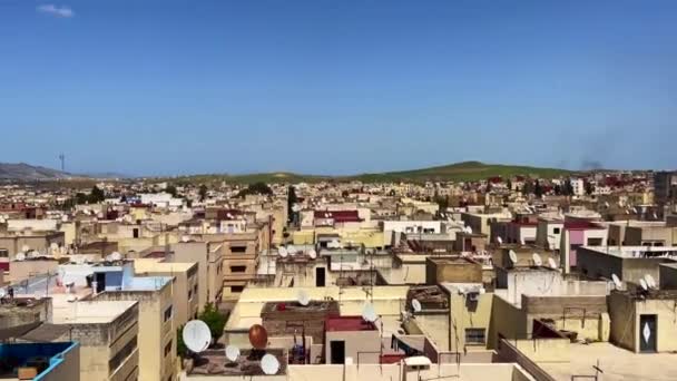 Aerial View Urban Neighborhood Morocco — Vídeo de stock