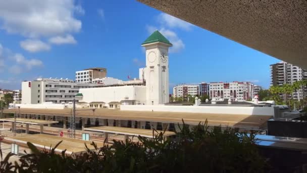 Estación Tren Casa Voyageurs Marruecos — Vídeo de stock