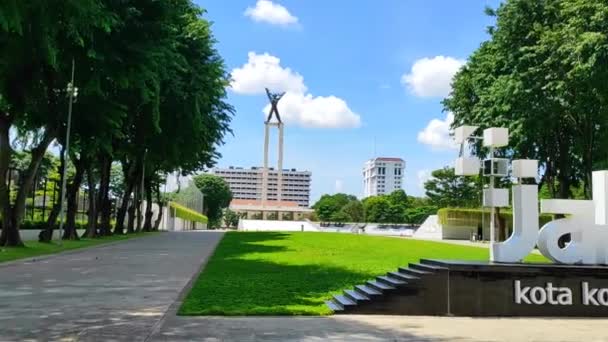Общественный Парк Джакарты Индонезия — стоковое видео