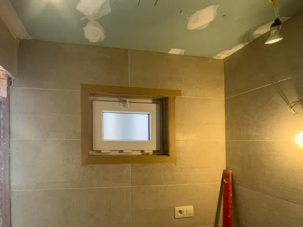 Renovación Cuarto Baño Moderno — Foto de Stock