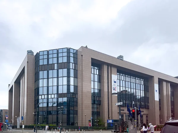 Bruxelles Deki Avrupa Birliği Parlamento Binasının Dışı — Stok fotoğraf