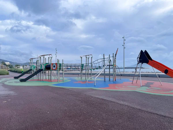 Empty Kids Playground Morning — Stock Photo, Image