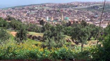 Fez 'in eski Medine' si üzerine panoramik manzara