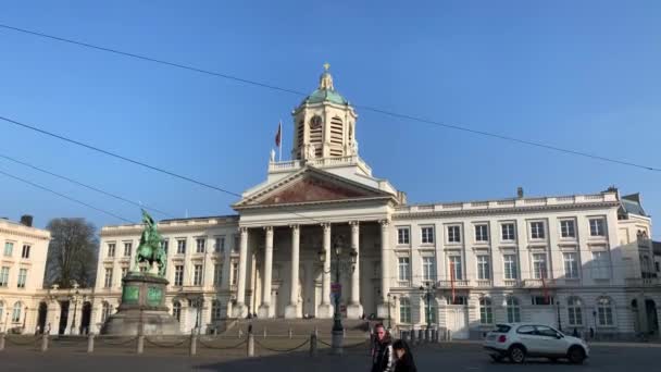 Place Royale Külseje Brüsszelben — Stock videók