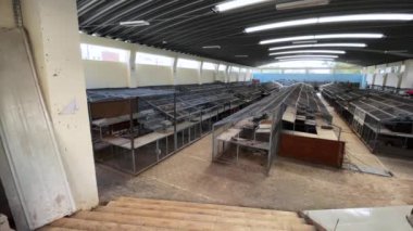 Empty market stall in Morocco