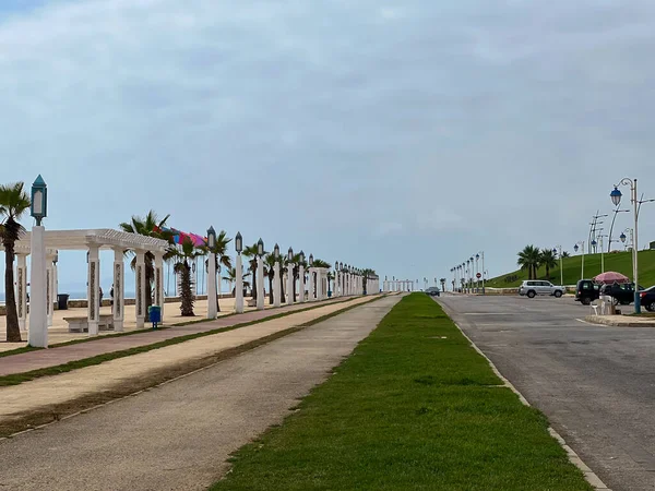 Empty Road Nearby Mediterranean Sea Morocco —  Fotos de Stock