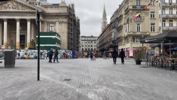 People Walking Bruxelles — Vídeos de Stock