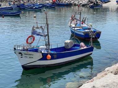 Small fishing boats on the harbor