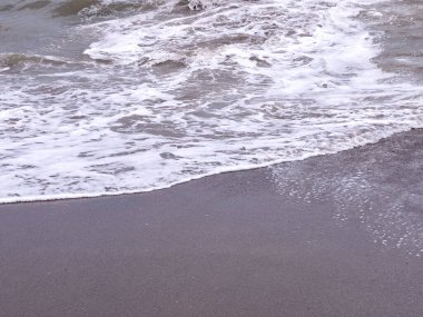 A gentle sea wave on a sandy beach