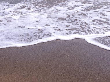 A gentle sea wave on a sandy beach
