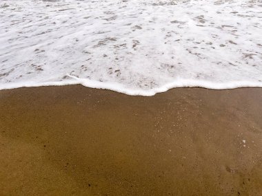 A gentle sea wave on a sandy beach