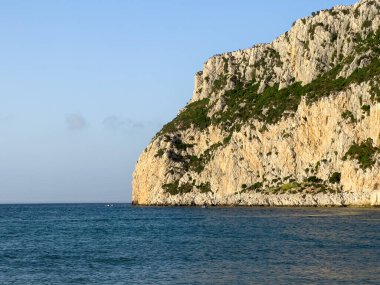 View of the Mediterranean sea with Jebel Musa in the background