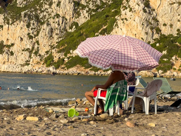People Enjoying Summer Holiday Beach — Stok fotoğraf