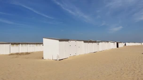 Crowd People Enjoying Summer Knokke Beach — Stockvideo