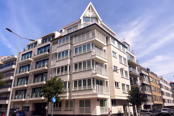 Exterior White Building Knokke Town Belgium — Photo