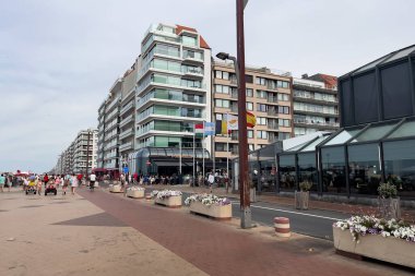 People walking downtown Knokke city in Belgium