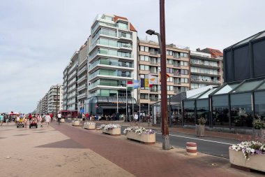 People walking downtown Knokke city in Belgium