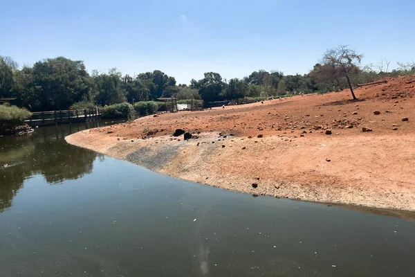 View River Flowing Zoo — Stock Photo, Image