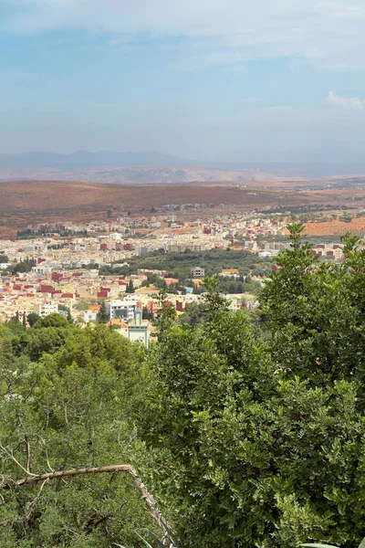 Fas 'taki Sefrou şehrinin hava manzarası