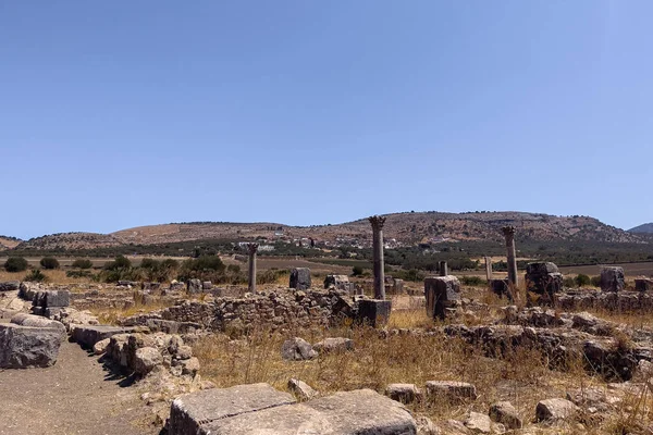 Den Antika Romerska Staden Volubilis Närheten Meknes — Stockfoto