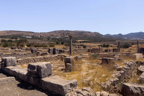 Αρχαία Ρωμαϊκή Πόλη Volubilis Κοντά Meknes — Φωτογραφία Αρχείου