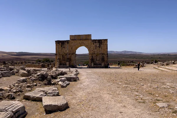 Antigua Ciudad Romana Volubilis Cerca Meknes —  Fotos de Stock