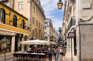 Lizbon 'daki Santa Justa Kaldırma Manzarası