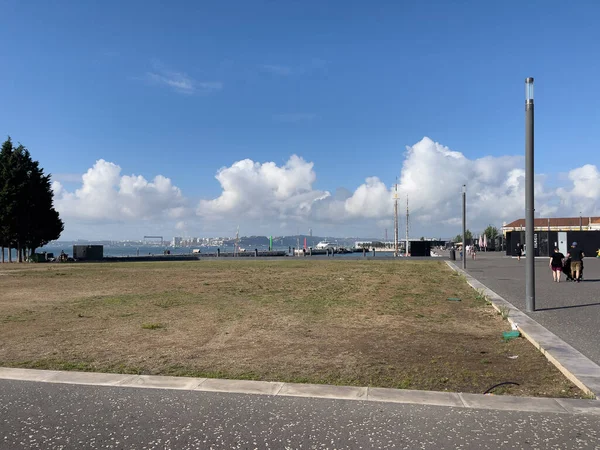 Vista Vacía Del Puerto Lisboa — Foto de Stock