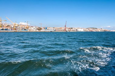 Lizbon üzerinde bir tur vapurundan görüntüler