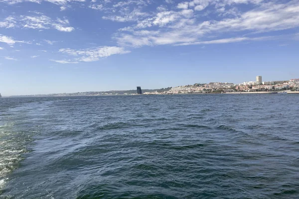 Vista Barco Passeio Sobre Torre Belém Lisboa — Fotografia de Stock