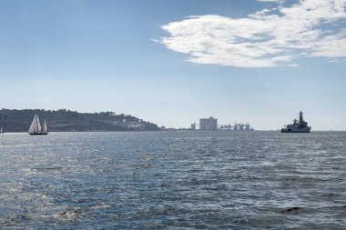 Lizbon üzerinde bir tur vapurundan görüntüler