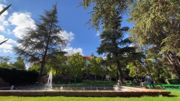 Vista Panorámica Del Jardín León Ifran — Vídeo de stock