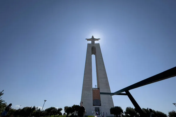 Χριστός Άγαλμα Του Βασιλιά Στη Λισαβόνα — Φωτογραφία Αρχείου