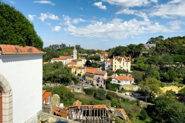 Sintra 'daki ulusal saraydan panoramik manzara