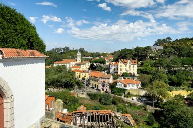 Sintra 'daki ulusal saraydan panoramik manzara