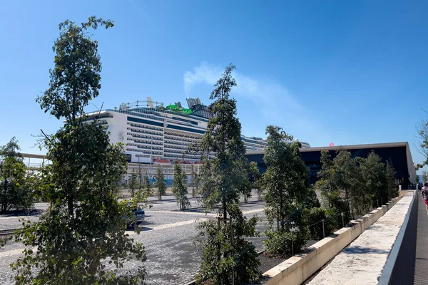 Aida Stella Cruise Docked Lisbon Cruise Terminal — Stock Photo, Image