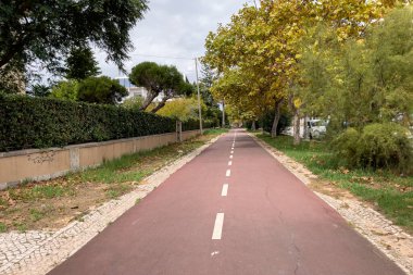 Portekiz 'de bisiklet yolu kırmızıya boyandı