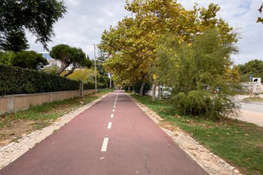 Portekiz 'de bisiklet yolu kırmızıya boyandı