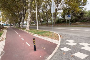 Portekiz 'de bisiklet yolu kırmızıya boyandı