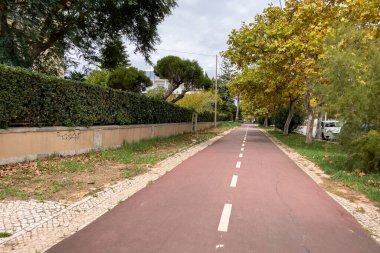 Portekiz 'de bisiklet yolu kırmızıya boyandı